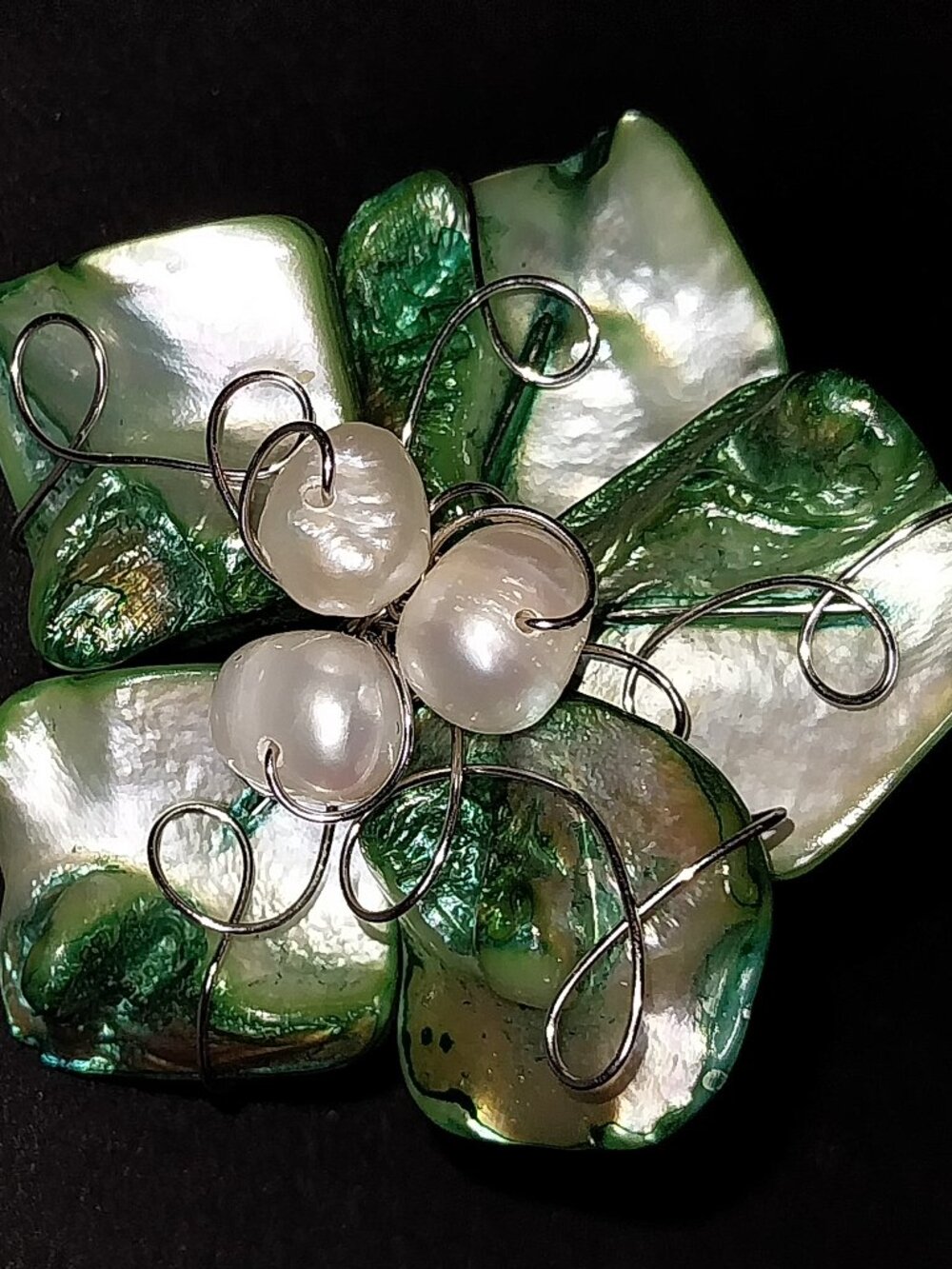 Shell Pearl Adjustable Ring